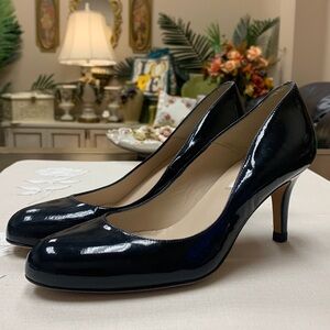 LK Bennett Black Patent Leather Heels Size 36